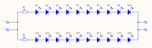 LED条形金属芯PCB，2x 10 SMD LED并联缩略图